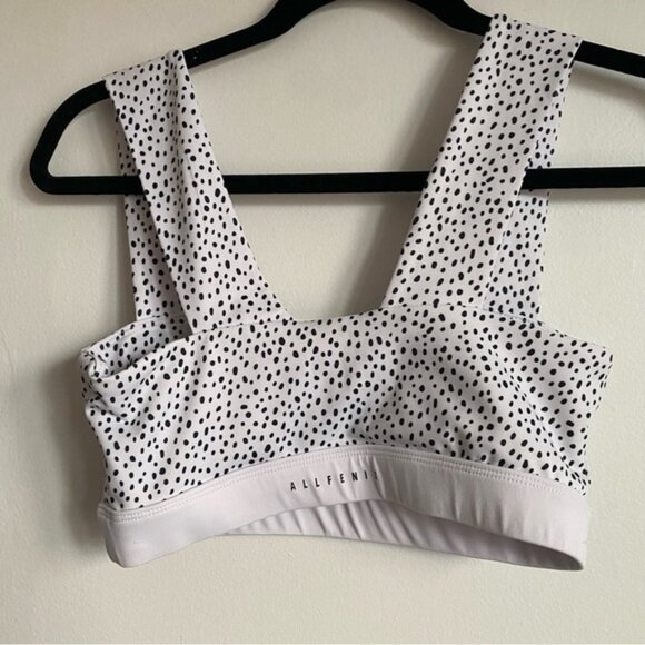 AnthropologieAllFenixMontanaSquareneckSportBraDalmatianPrintSmall - Picture 2 of 5